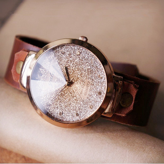 leather wrist watch for ladies